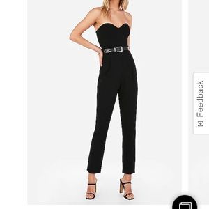 Express Black Strapless Jumpsuit